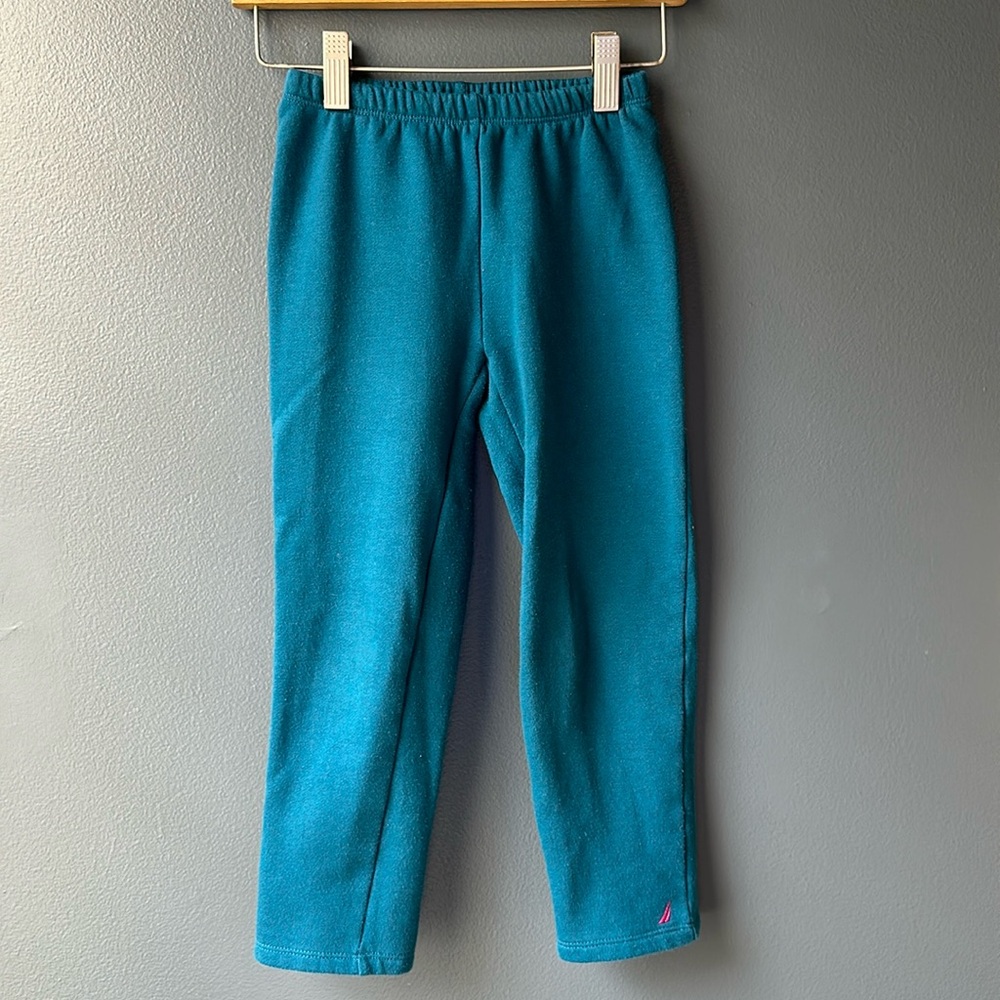 🩵 NAUTICA Girls Sweatpants size 6 kids teal turquoise girls pants cozy